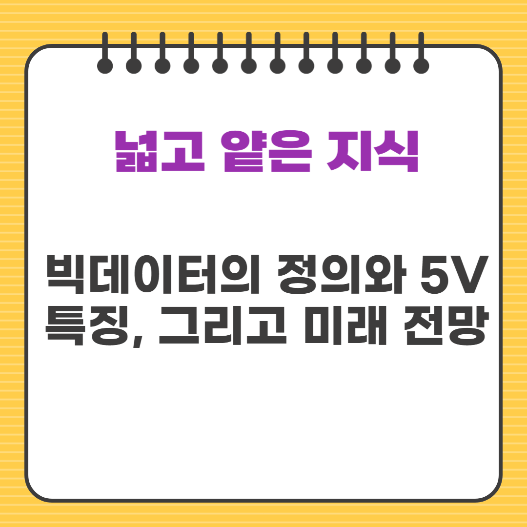 빅데이터의 정의와 5V 특징, 그리고 미래 전망