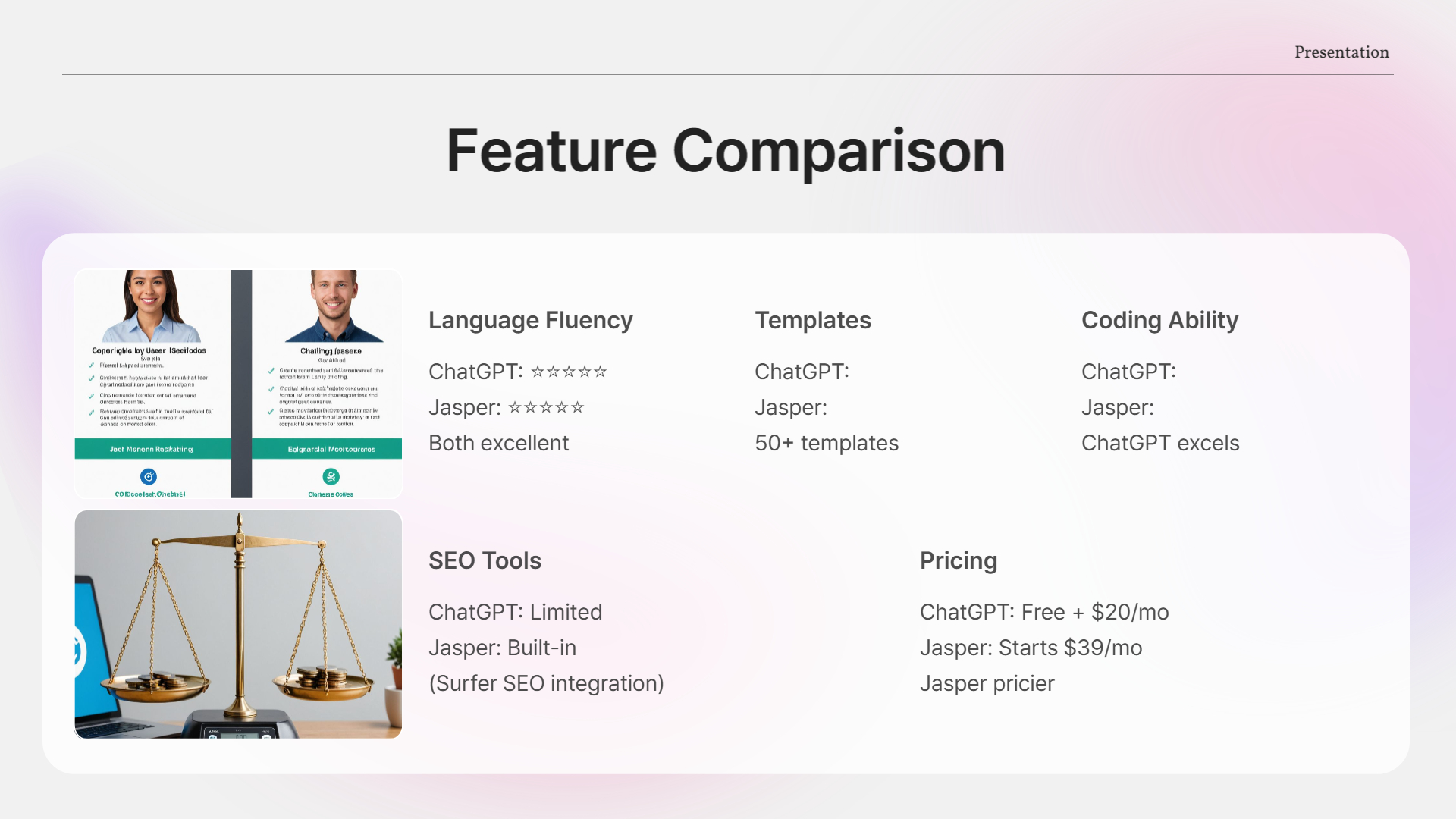Feature Comparison Table