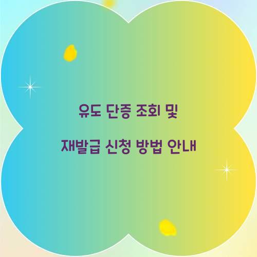 유도 단증 조회 및 재발급