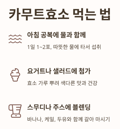 카무트효소 먹는 법