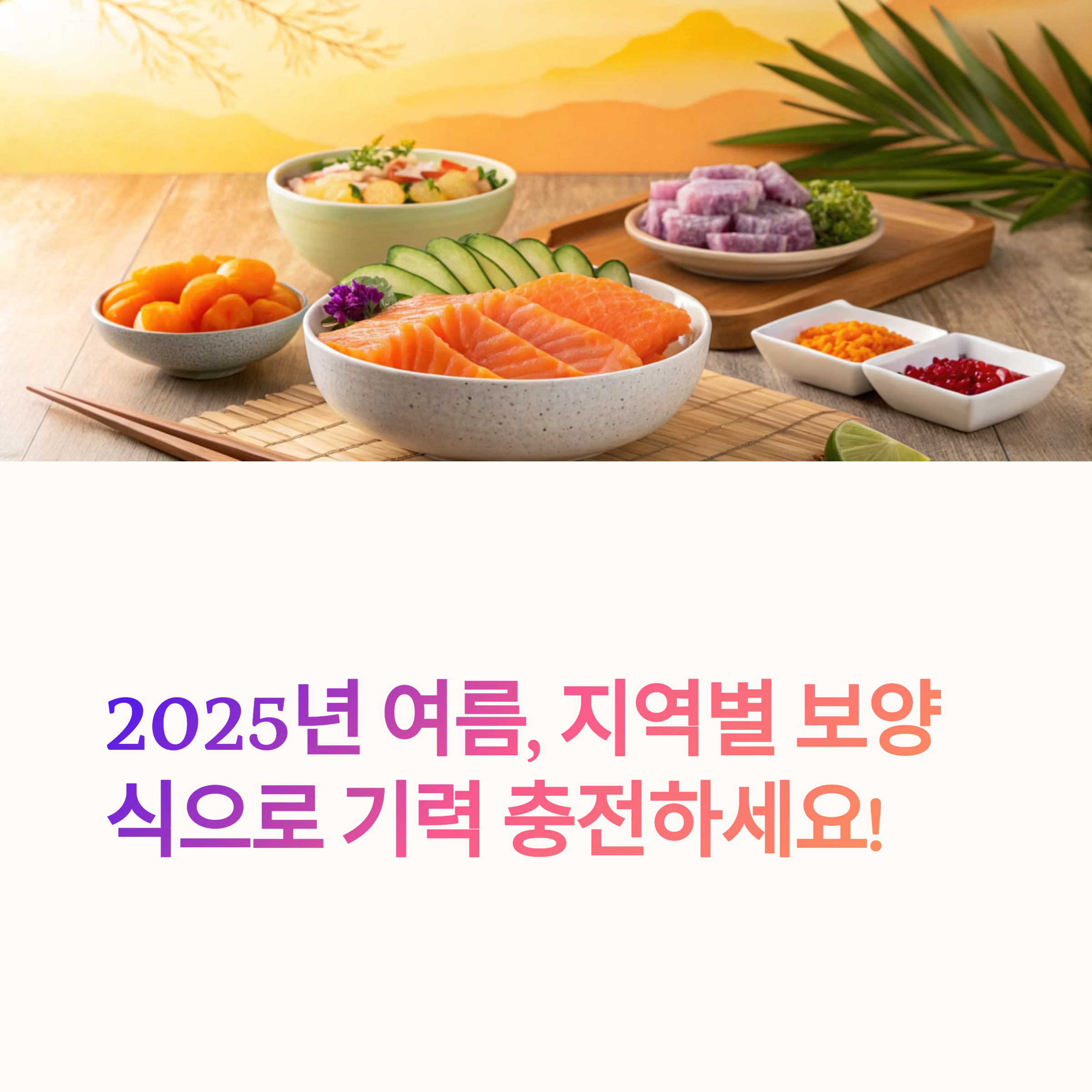 2025년 여름, 지역별 보양식으로 기력 충전하세요