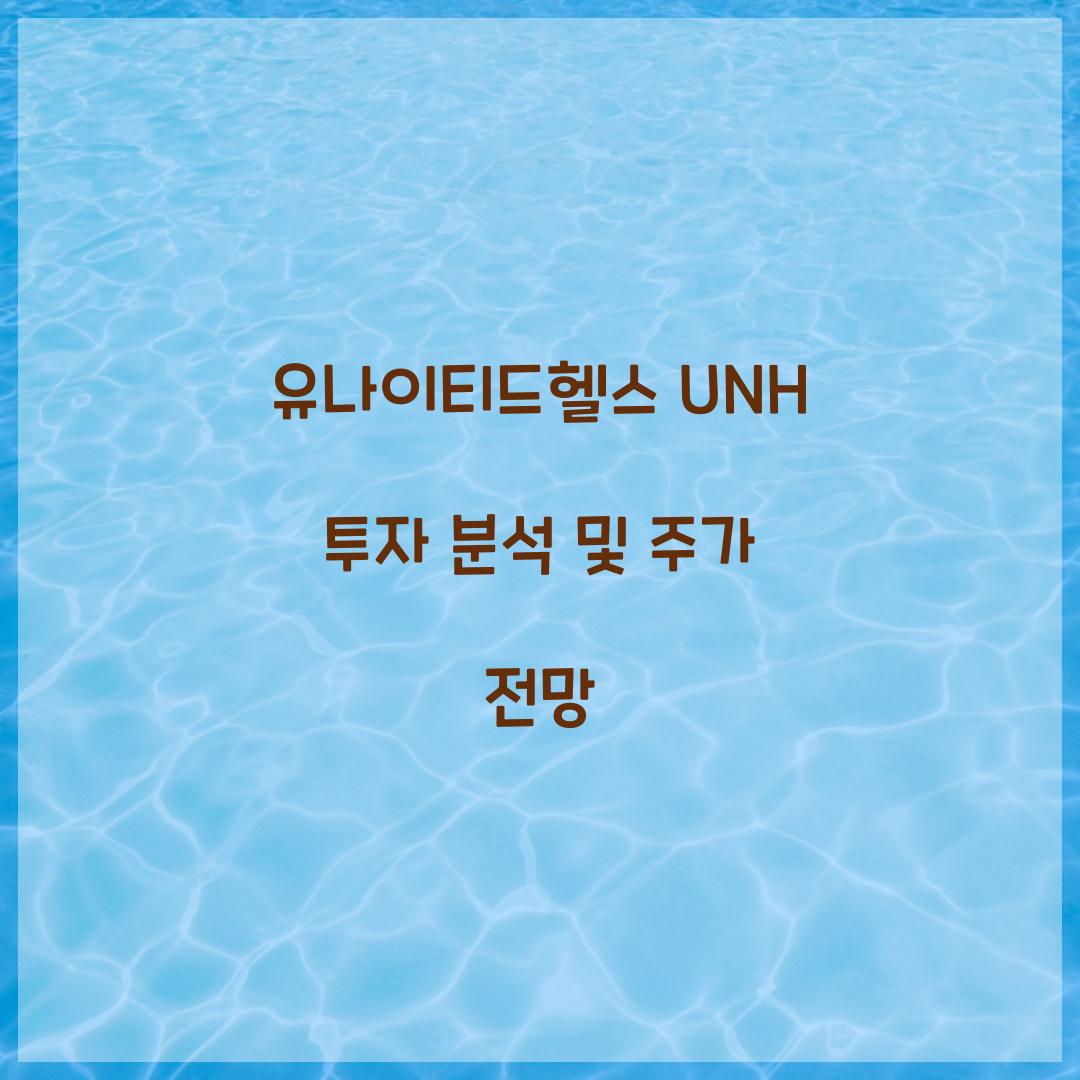 유나이티드헬스 UNH 투자 분석 
