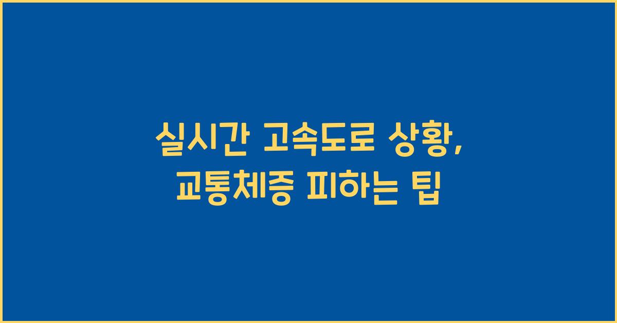 실시간 고속도로 상황