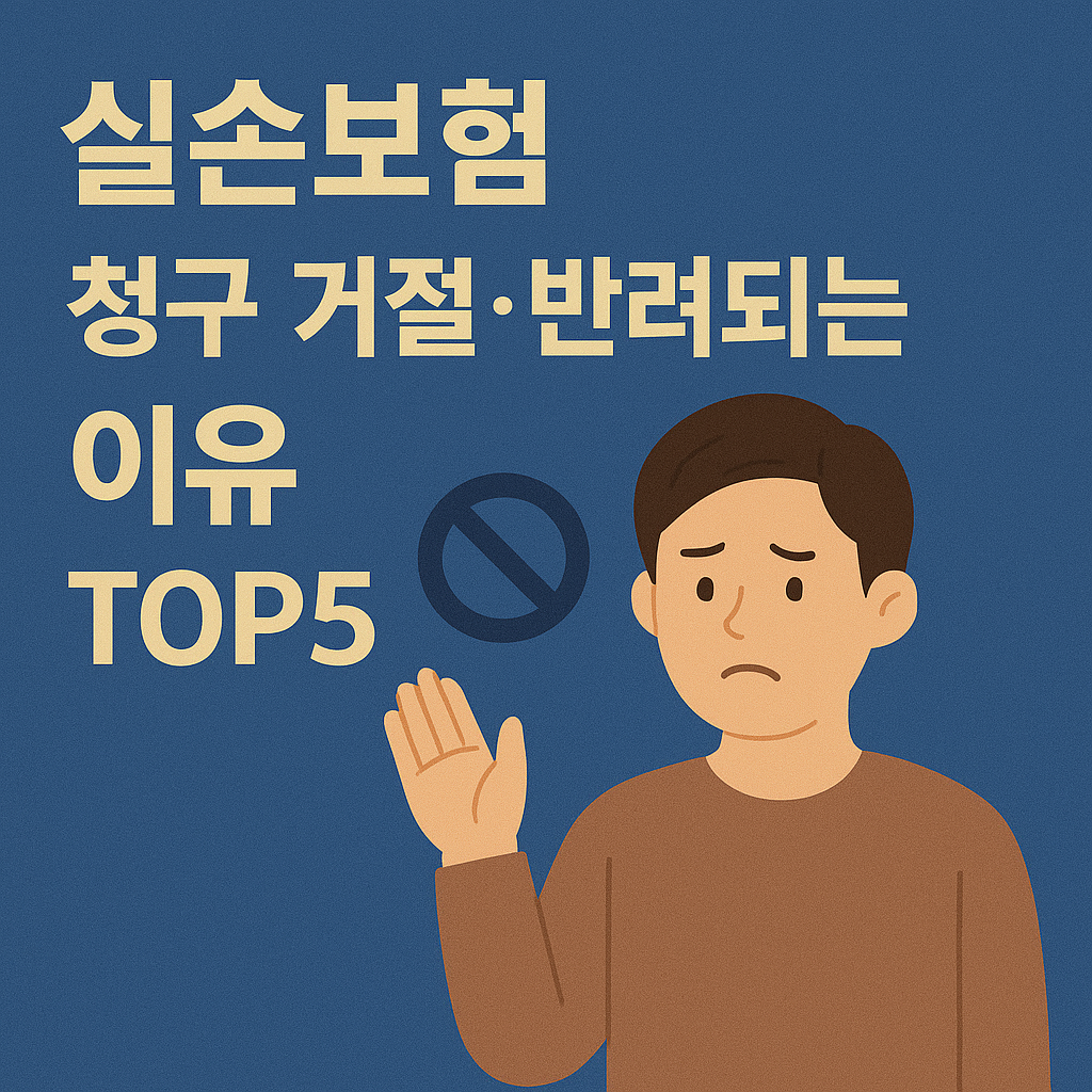 실손보험 청구 거절&middot;반려되는 이유 TOP5 인포그래픽