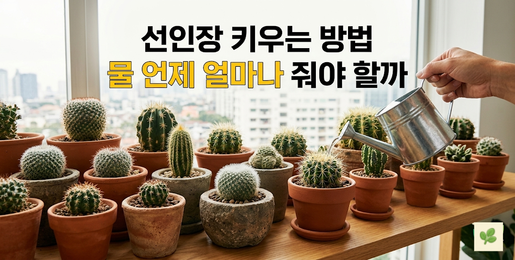 선인장 키우는 방법, 물 언제 얼마나 줘야 할까