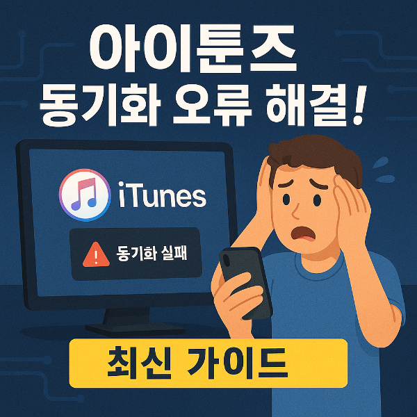 아이튠즈 동기화 오류 해결방법 썸네일 이미지입니다.