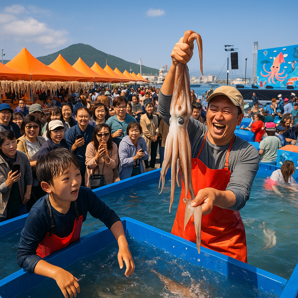 속초 오징어 난전