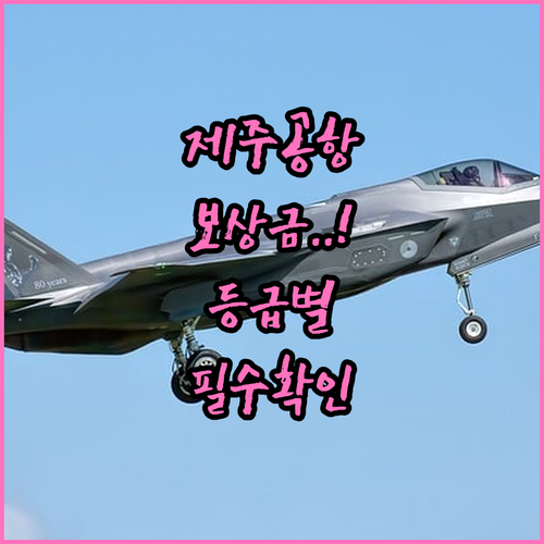 제주공항 소음 등급별 보상 금액 및 ..