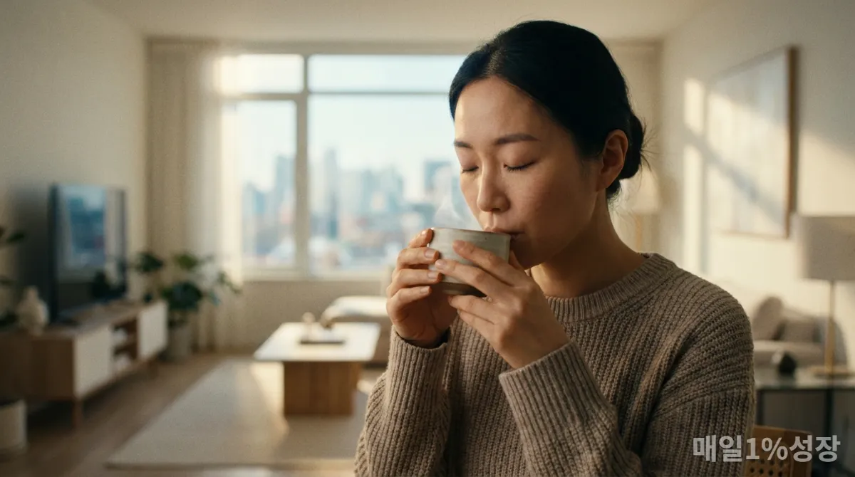 일상생활 속에서 마음챙김 명상을 실천하는 한국인들의 다양한 모습.