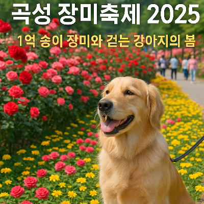 곡성 장미축제 2025, 1억 송이 장미와 반려견의 동화 같은 산책!