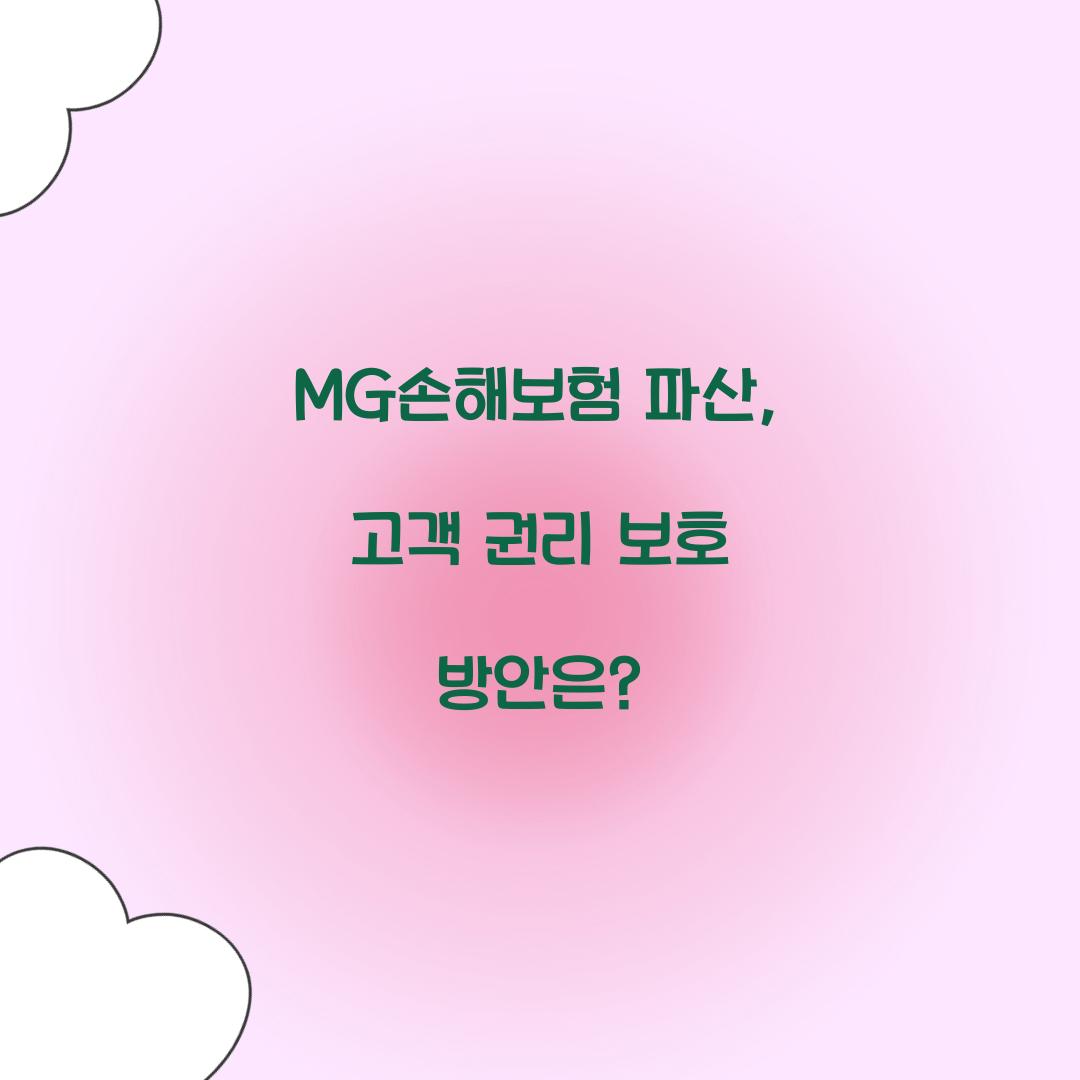 MG손해보험 파산