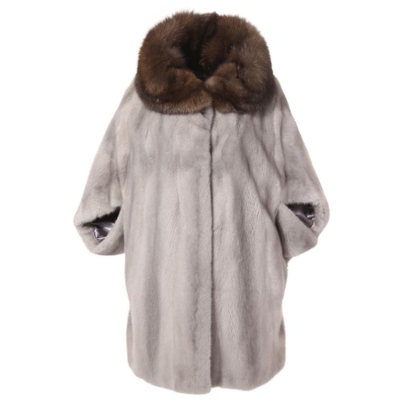 국제모피 세이블카라 반코트- 1SLOOF636BL076