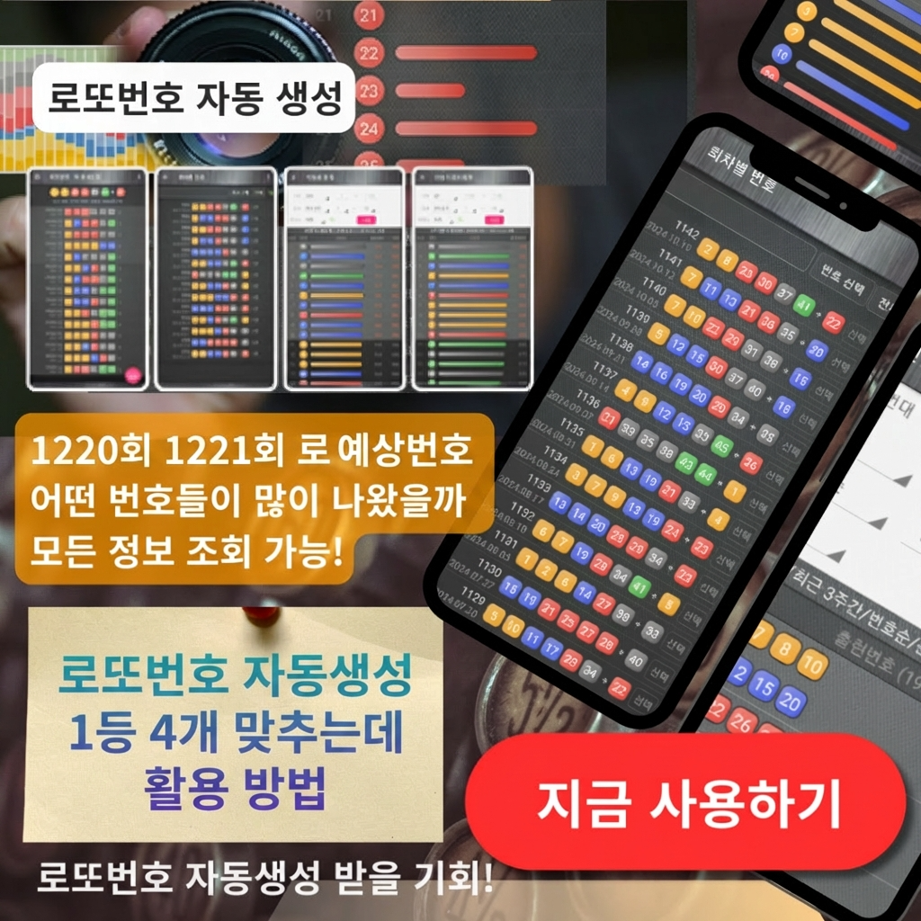 로또번호 자동생성 - 무료 행운번호 자동 반자동 로또 생성기