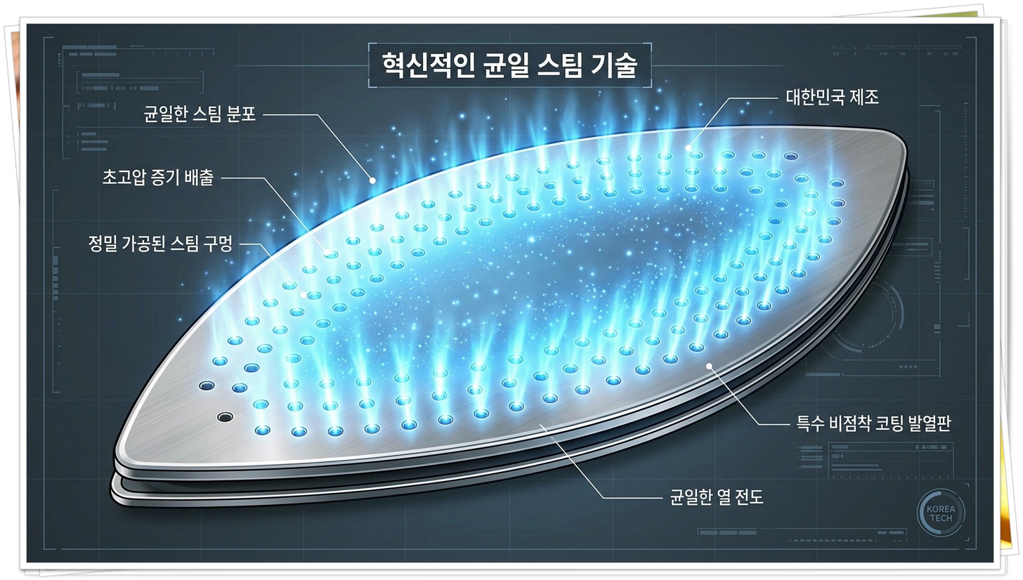 듀릴리움 에어글라이드 바닥면의 정밀한 스팀 분사 및 활주 원리 분석