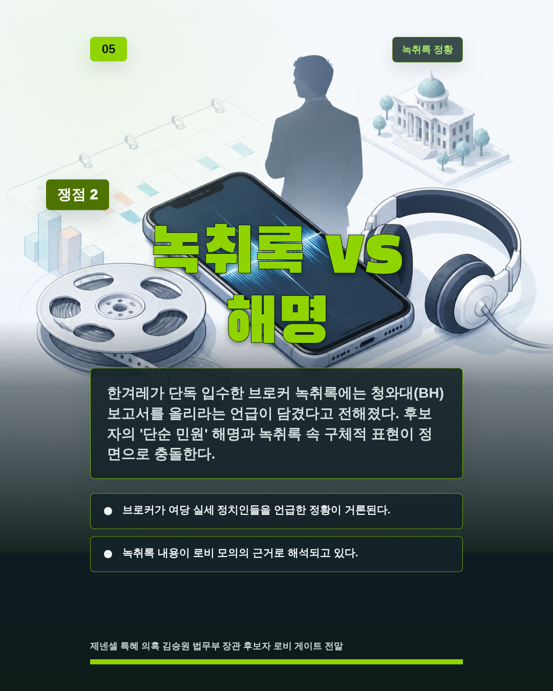 녹취록 vs 해명