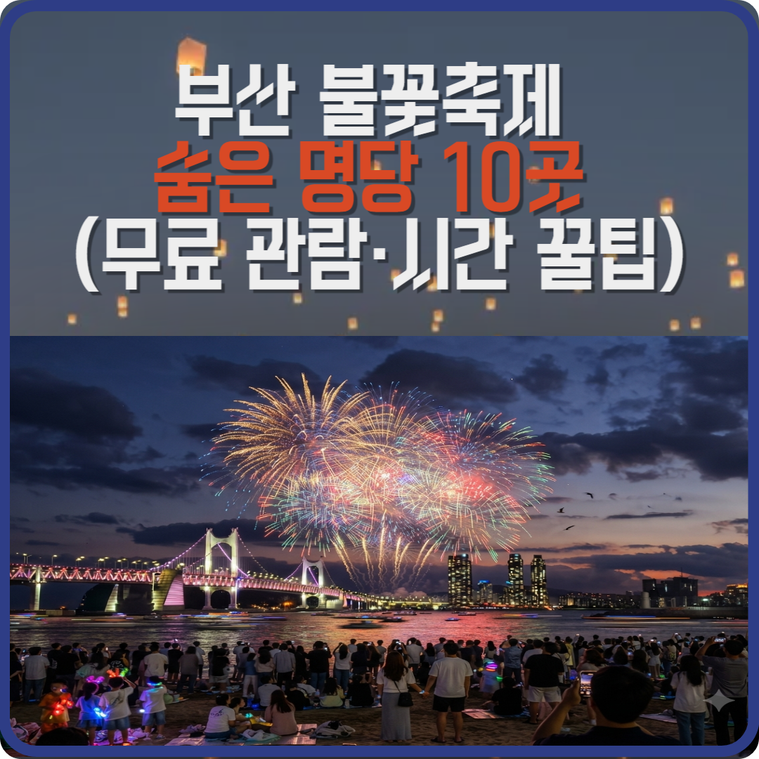 부산 불꽃축제 숨은 명당 이미지