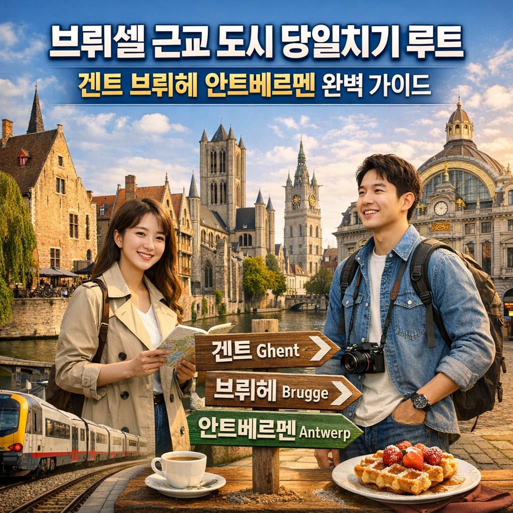 브뤼셀 근교 도시 당일치기 루트 겐트 브뤼헤 안트베르펜 완벽 가이드