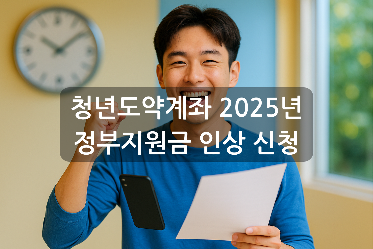 청년도약계좌 2025년 정부지원금 인상 신청
