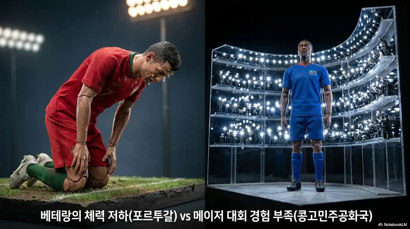 포르투갈 베테랑 체력 저하와 콩고민주공화국 경험 부족 비교