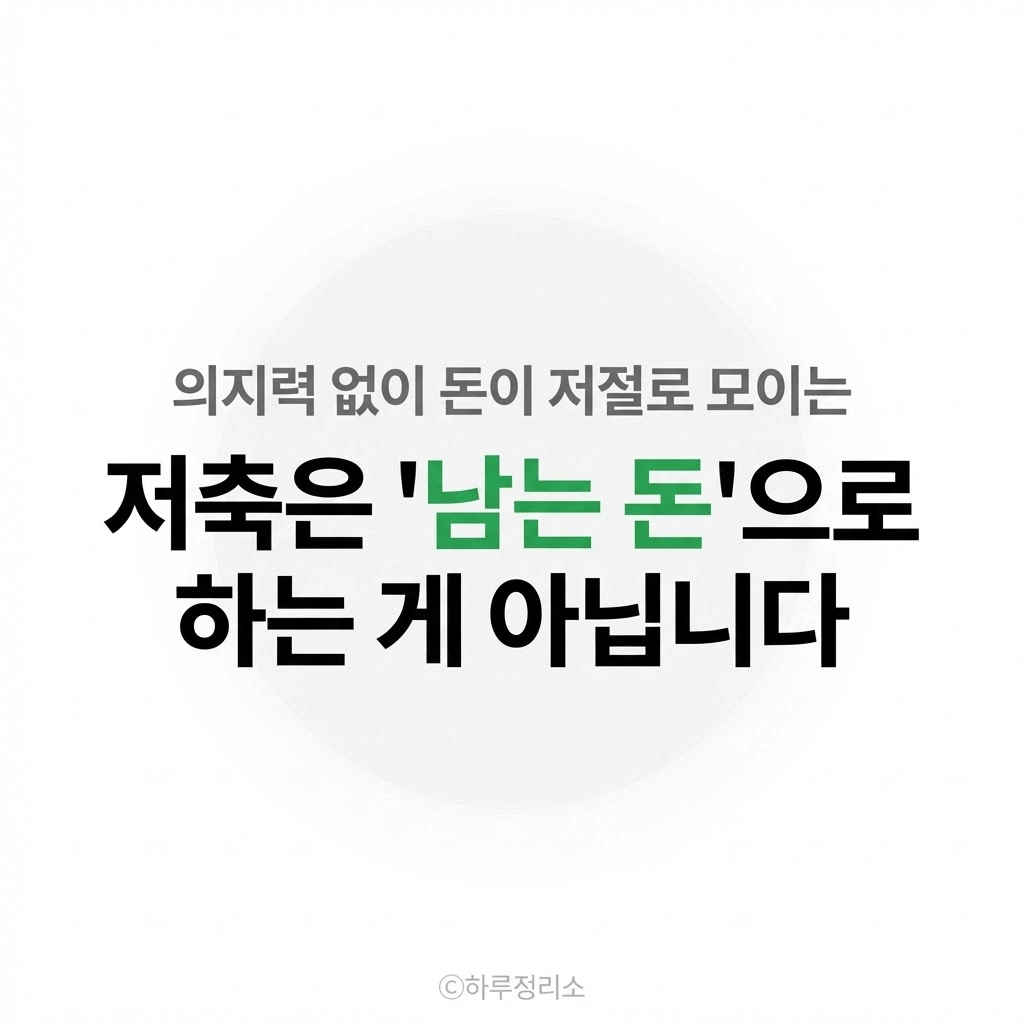 저축을 못 하는 게 아니라 '순서'가 틀렸습니다 (돈 모으는 자동화 시스템)