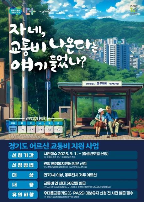 경기도 교통비 어르신 지원