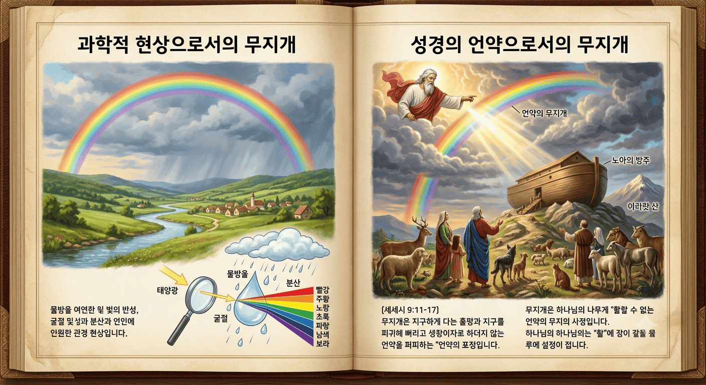 우리가 알고 있는 무지개와 성경의 무지개는 무엇이 다른가?