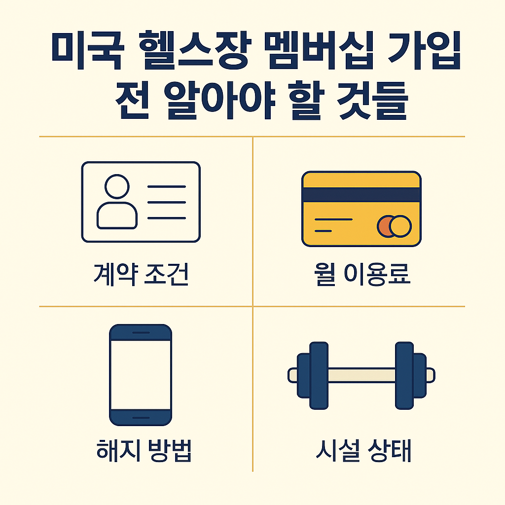 미국 헬스장 멤버십 가입 전 알아야 할 것들
