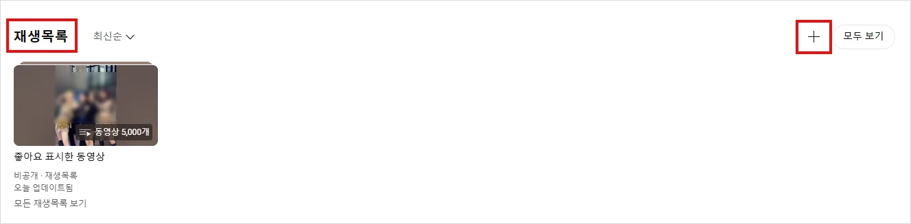 유튜브 재생목록