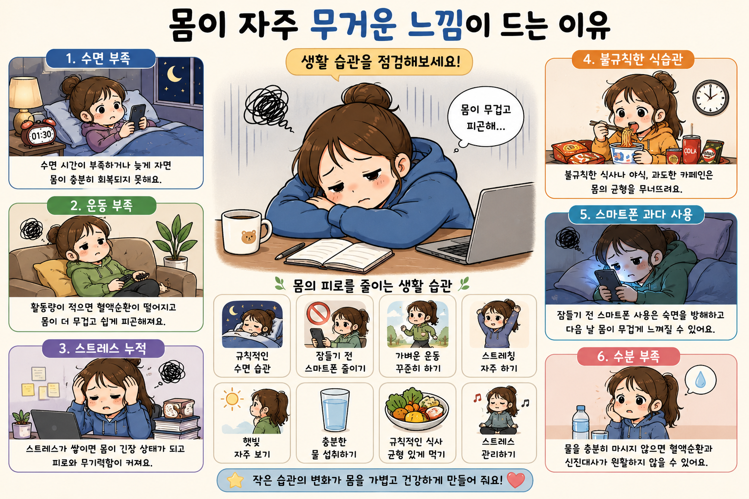 몸이 자주 무거운 느낌이 드는 이유