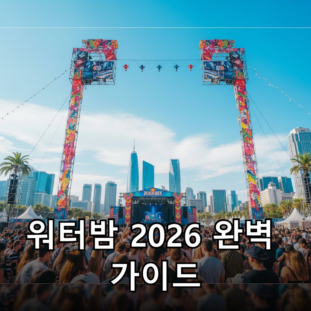 활기찬 페스티벌 현장과 뜨거운 여름 햇살