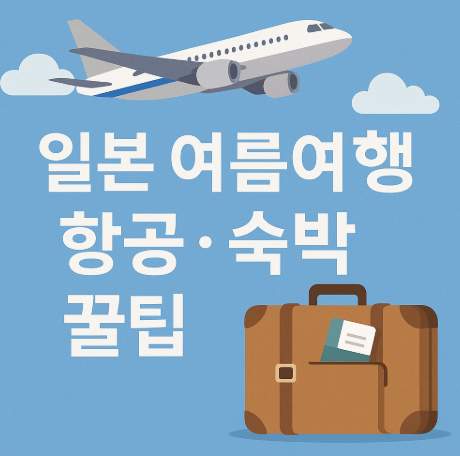 일본 여름여행 항공 숙박 관련 이미지