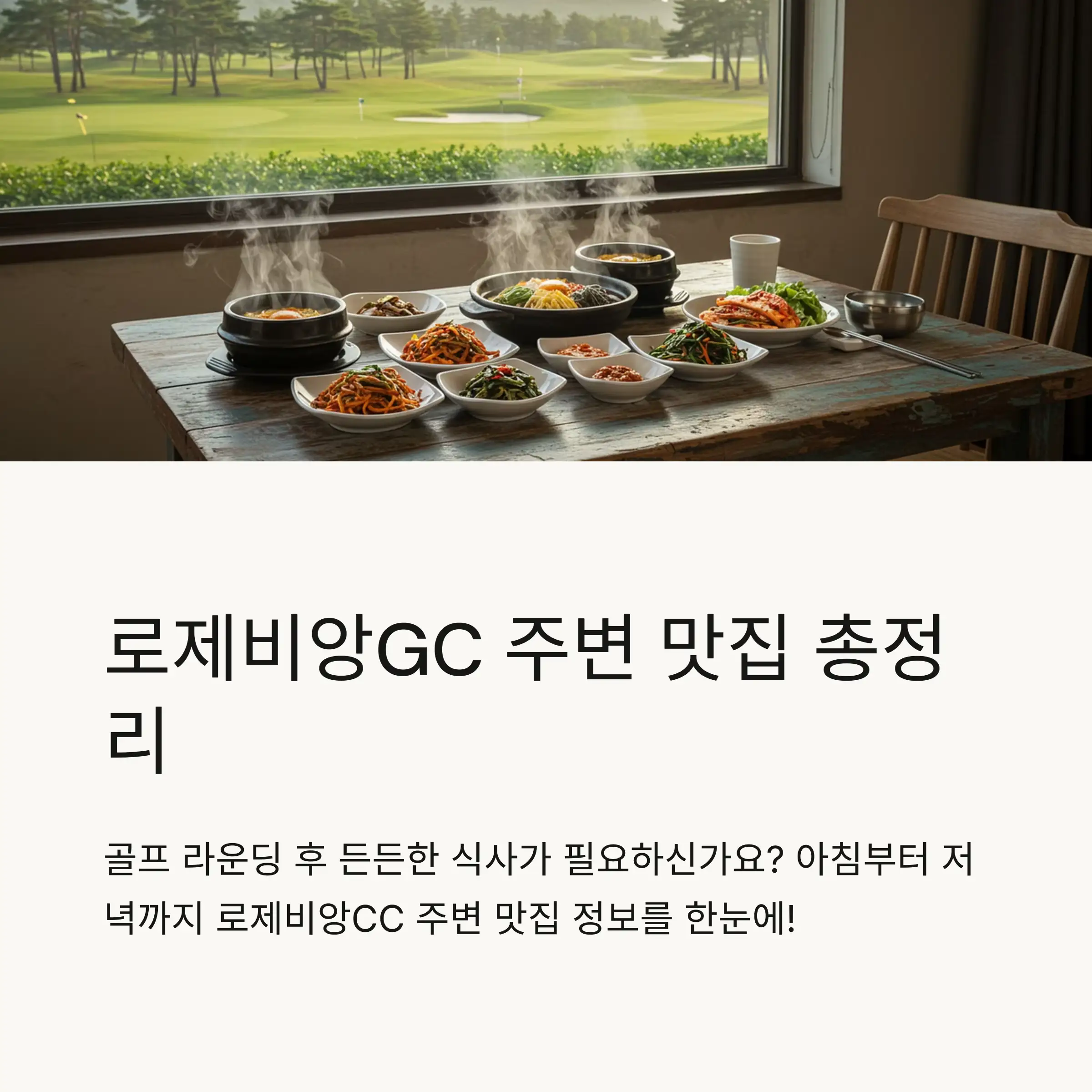 로제비앙GC 아침 식사 가능 식당