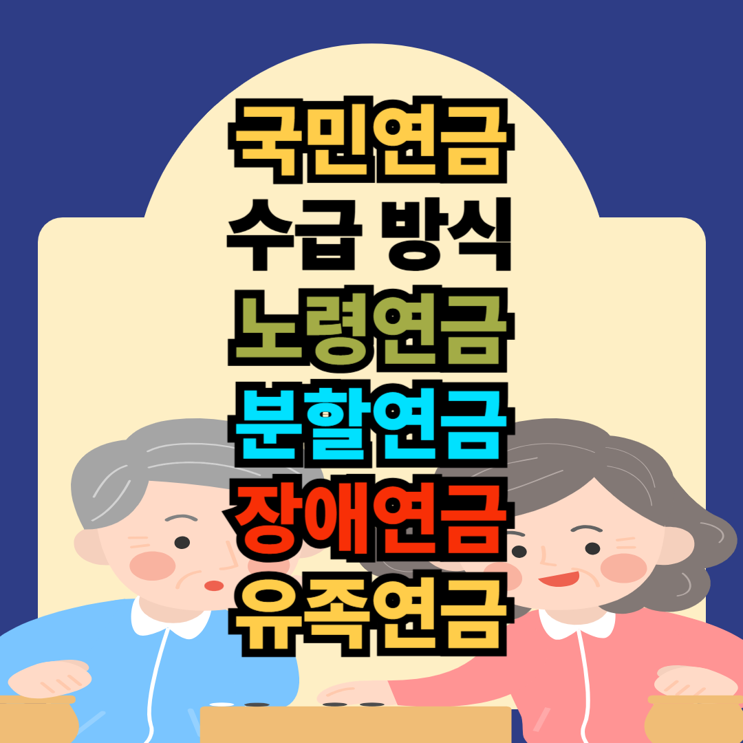 국민연금, 노령연금, 분할연금, 장애연금, 유족연금 안내