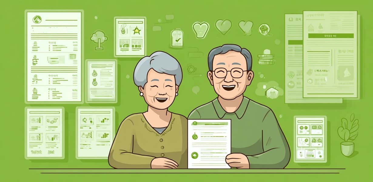 고령층 복지제도 비교를 주제로 한 대표 이미지