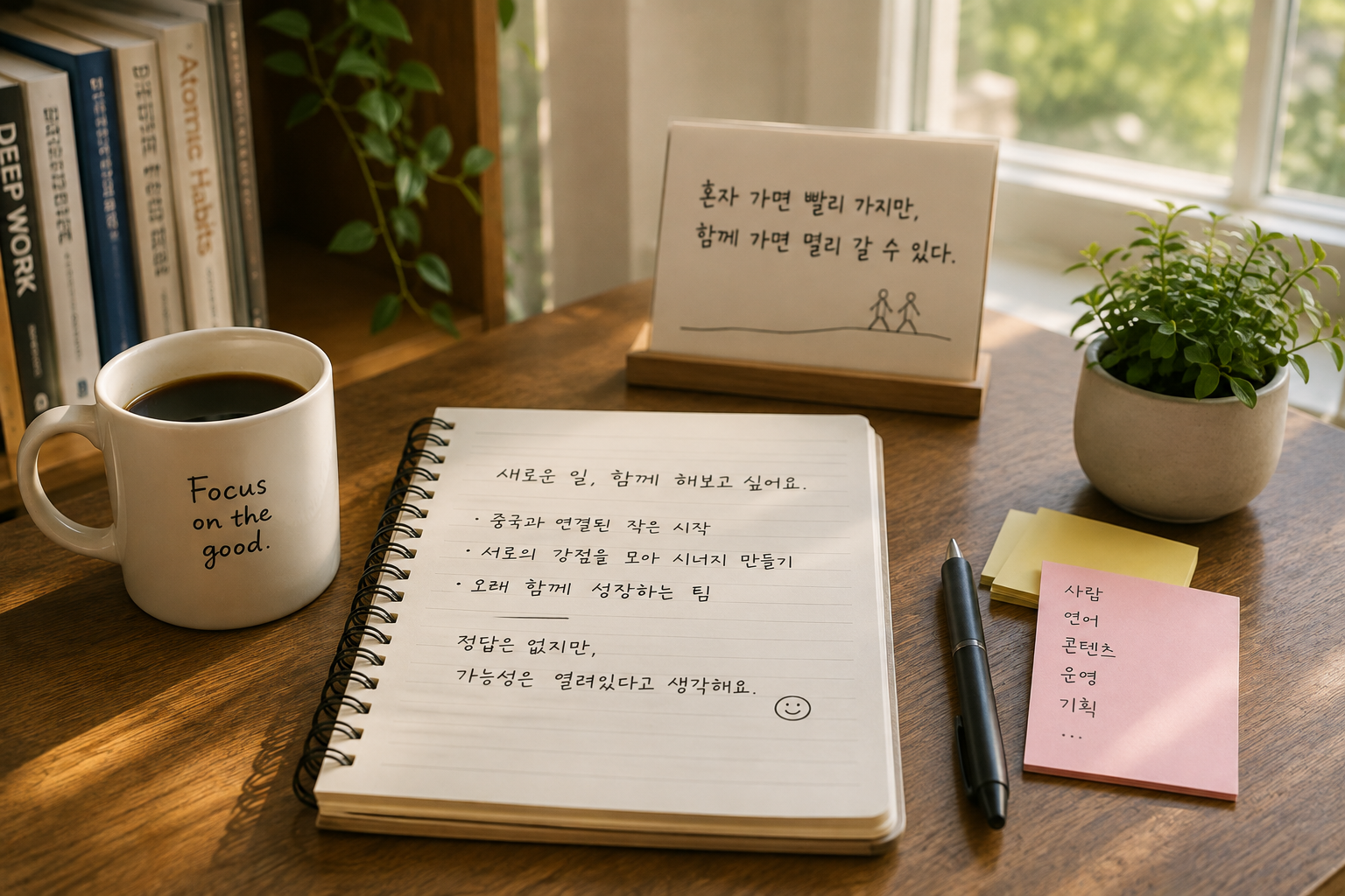 함께 성장하는 따뜻한 책상 풍경