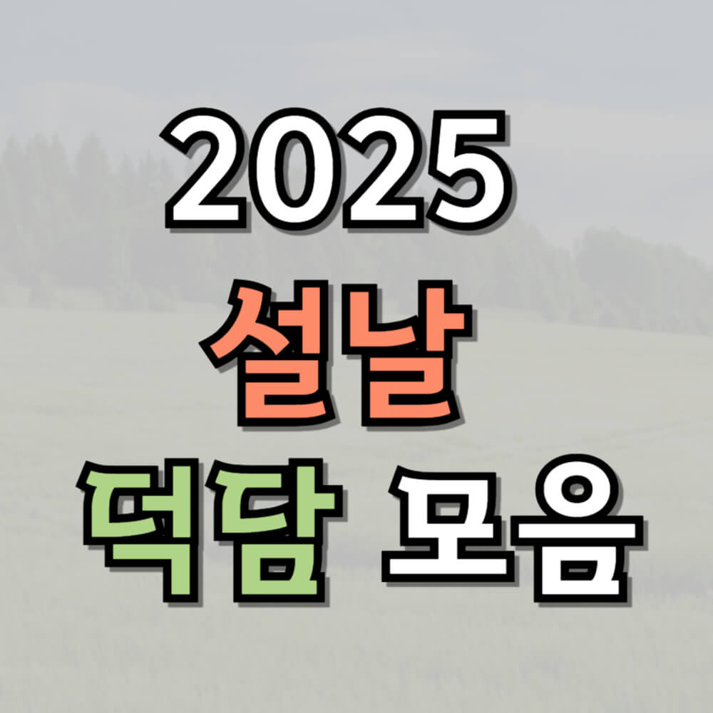 2025년 설날 덕담 모음