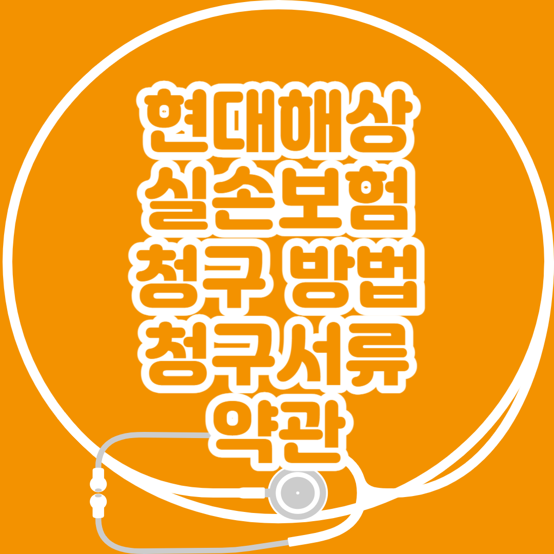 현대해상 실손보험 청구 방법 청구서류 약관