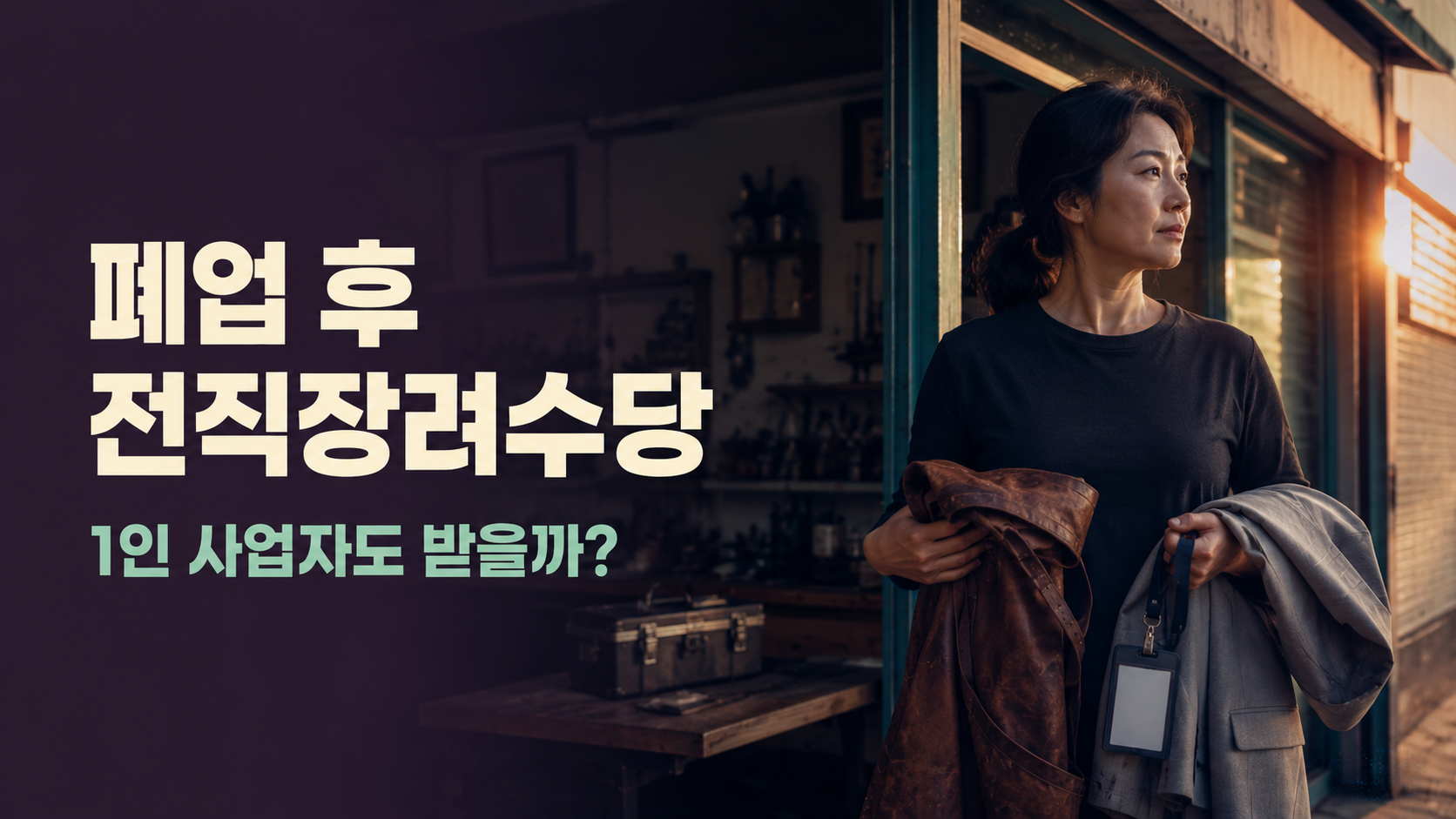 2026 폐업 소상공인 전직장려수당 최대 100만 원과 1인 사업자 신청 조건