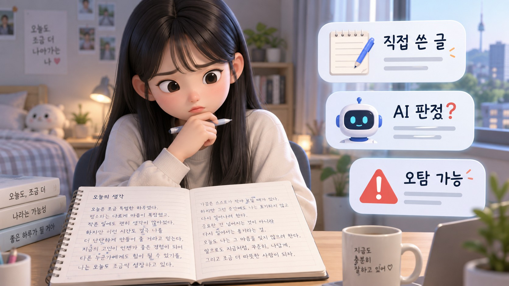 사람이 쓴 글이 AI로 표시된 상황