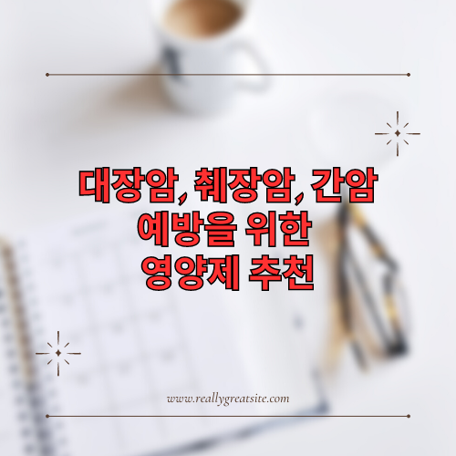 대장암, 췌장암, 간암 예방을 위한 영양제 추천 썸네일