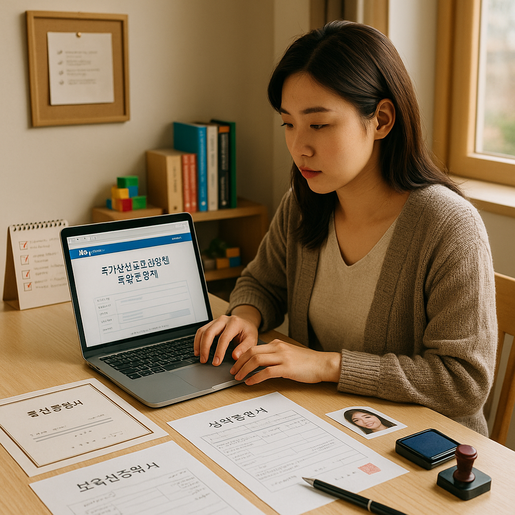 온라인 보육교사 자격증 신청 방법