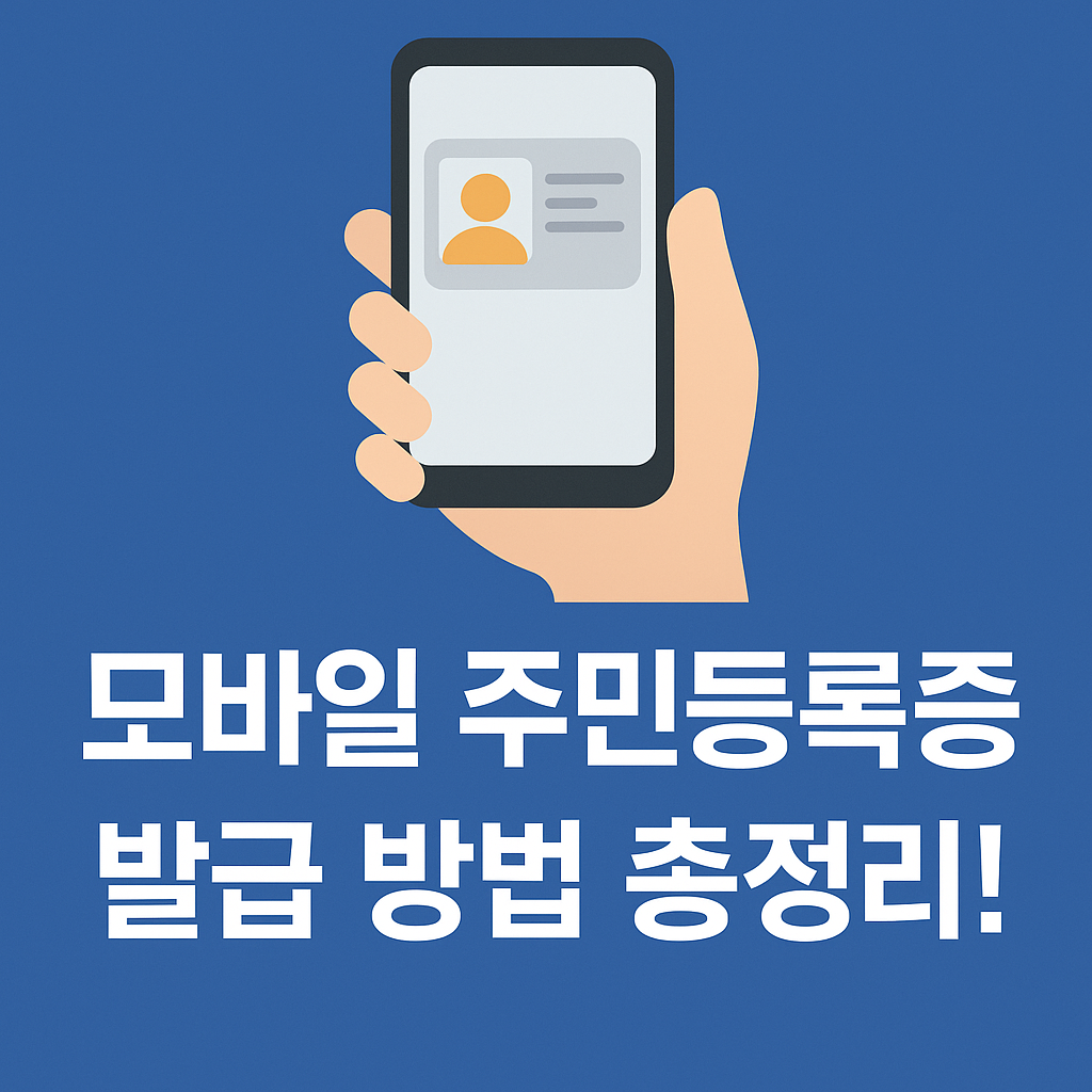 모바일 주민등록증 발급방법