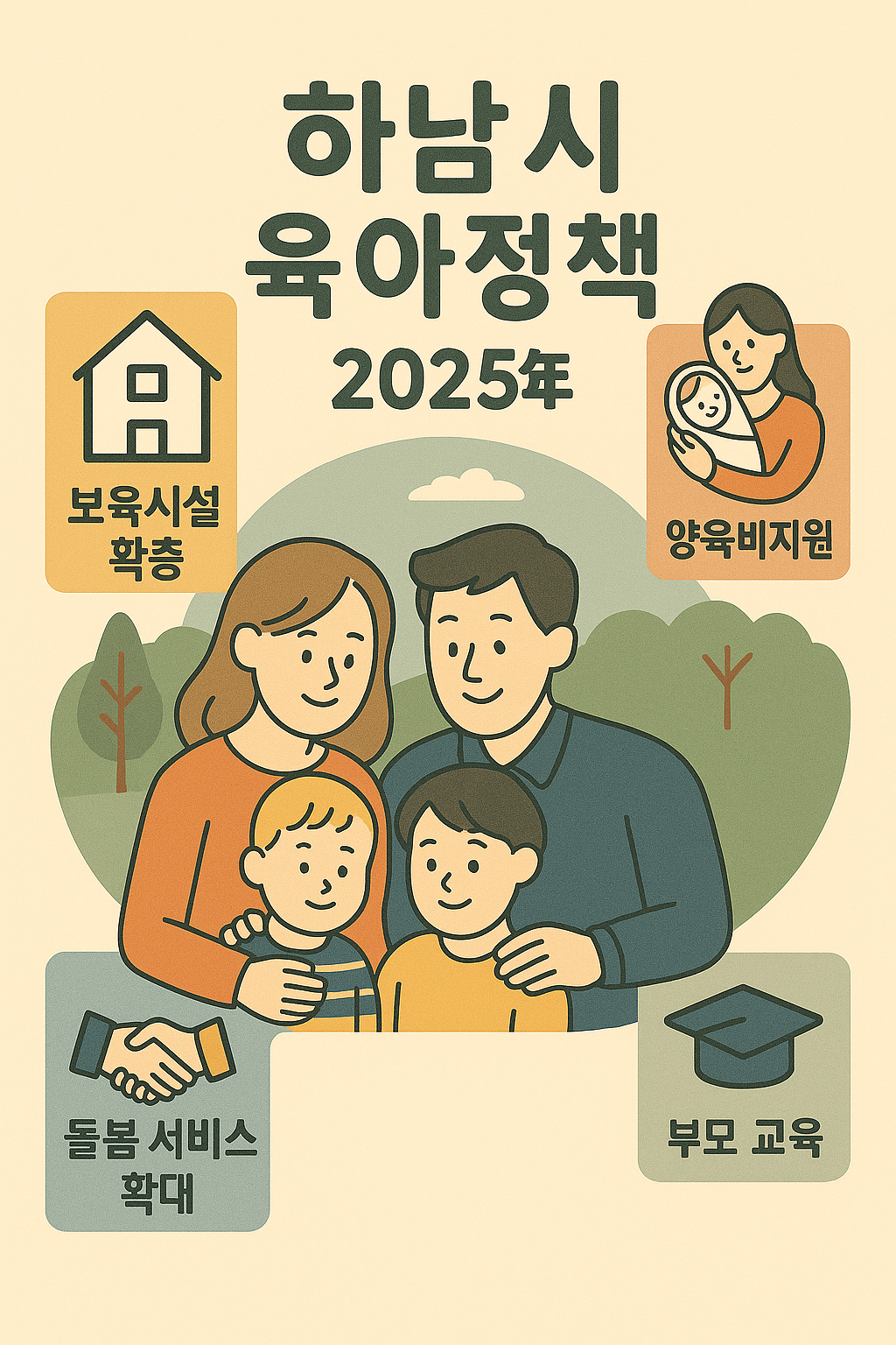 하남시 육아정책 2025 포스터