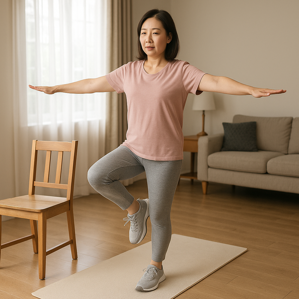 넘어지지 않는 힘, 균형 감각 루틴 이미지