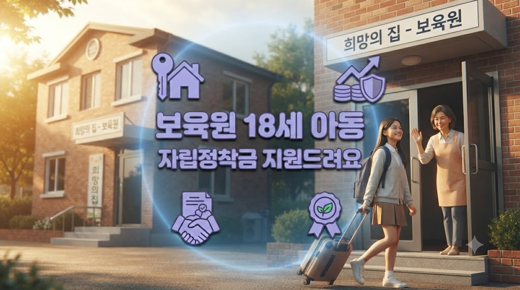 보육원을 나와서 자립하는 보호종료아동의 모습