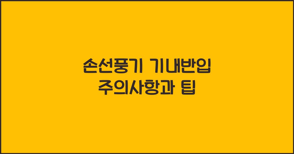 손선풍기 기내반입