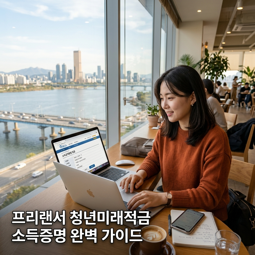 프리랜서 홈택스 소득금액증명원 발급 화면