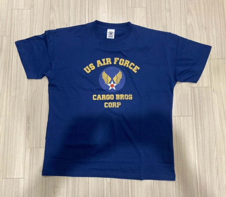 카고브로스(CARGO BROS) 에어포스 빈티지 아메리칸 반팔 티셔츠 (네이비)