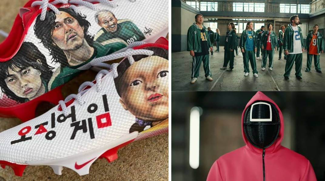 오징어게임 NFL 신발과 NFL 패러디