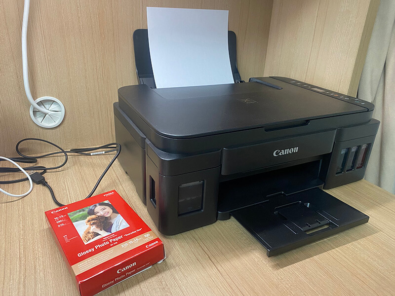 캐논 G2910 구매 후 책상에 설치한 사진